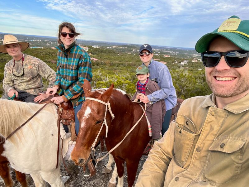 Riding Horses at Mary Ann's Family's Ranch