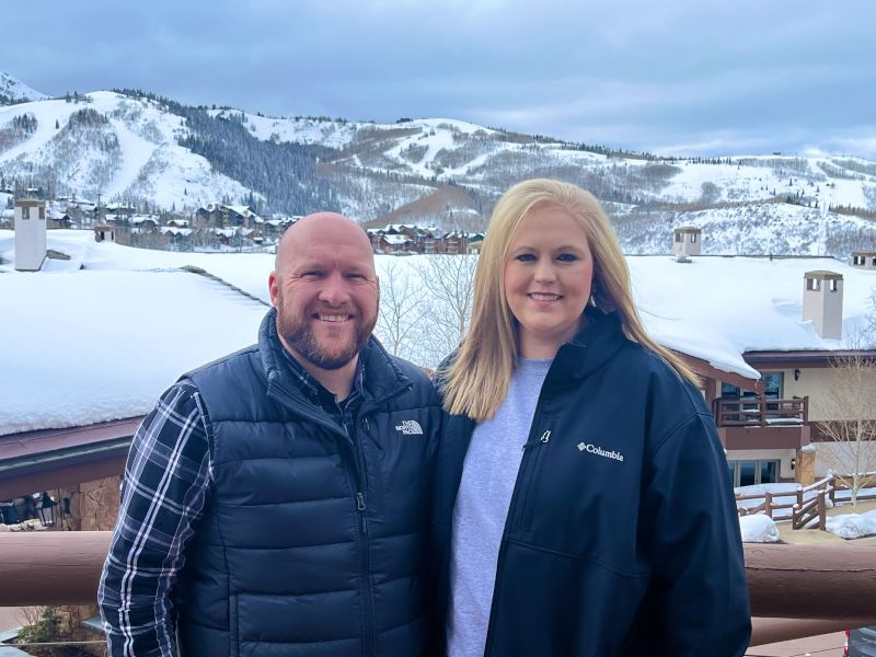 Enjoying the Snow-Capped Rocky Mountains on Vacation