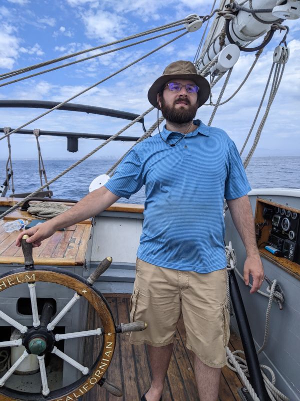 At the Helm of the USS Californian in San Diego, CA