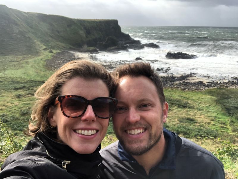 At Giant's Causeway in Ireland