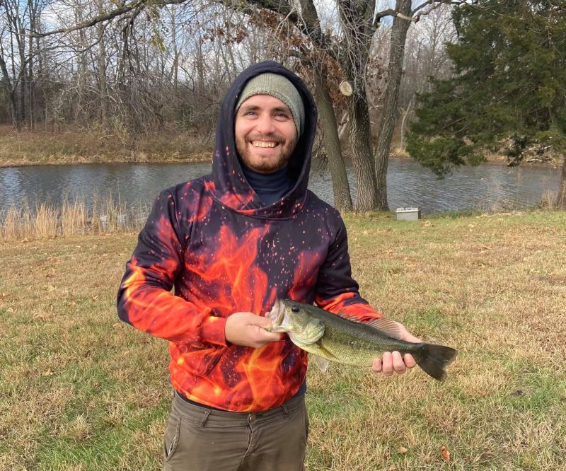 Fishing at the Men's Retreat for Church