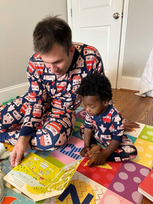 Aoife & Lucas Wearing Their Christmas PJs