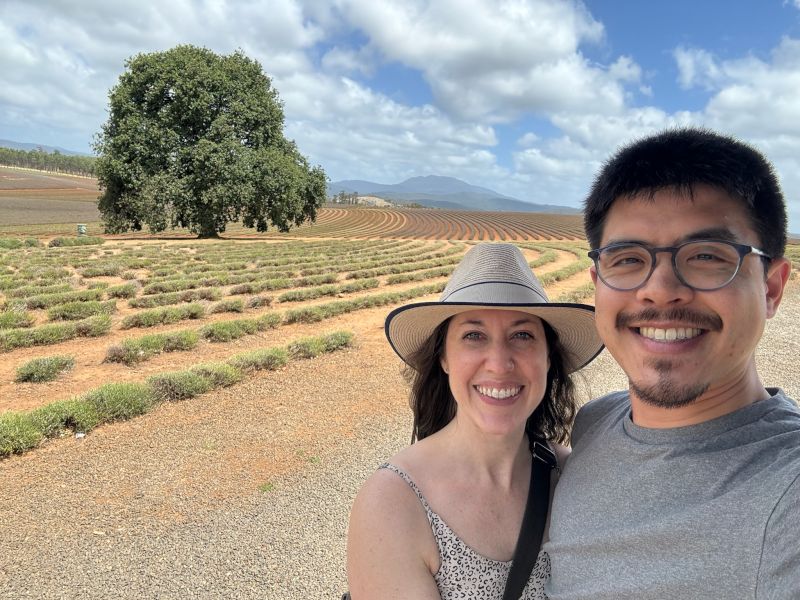 Visiting a Lavender Field in Tasmania