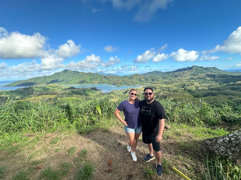 Relaxing After ATVing in Tahiti